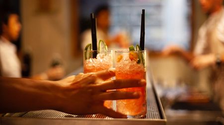 Cocktails using plastic straws