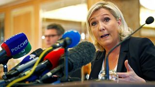 Marine Le Pen during a news conference in Milan, Italy May 18, 2019