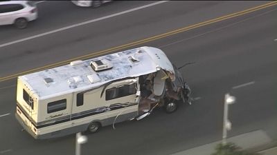 Dogs escape injury as crazy motorhome pursuit wows the San Fernando Valley