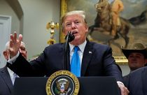Trump durante la conferenza stampa a Washington del 23 maggio 2019