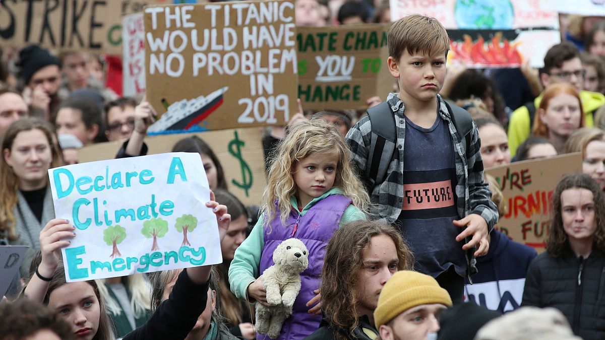 A "Climate Rally" in Melbourne, Australia on May 24, 2019.