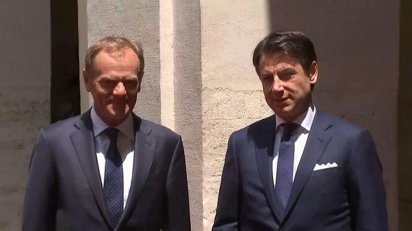 Nomine Ue: il premier Conte incontra il presidente del Consiglio Europeo Tusk a Roma Nomine Ue: il premier Conte incontra il presidente del Consiglio Europeo Tusk a Roma