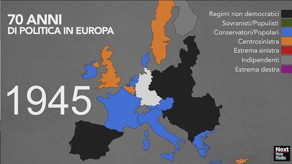 Come sono cambiati i colori politici in Europa negli ultimi 70 anni Come sono cambiati i colori politici in Europa negli ultimi 70 anni