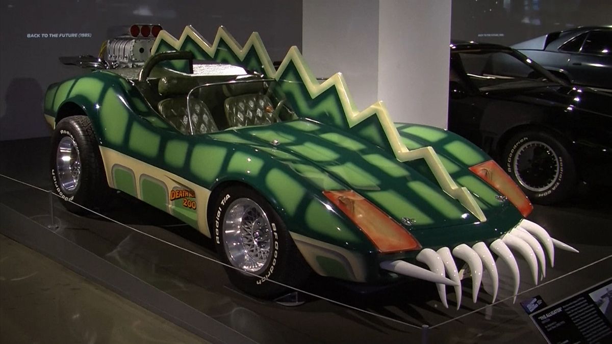 A car displayed at the Pertersen Automotive Museum in Los Angeles.