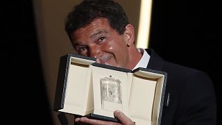 Antonio Banderas ritira il premio come Miglior attore