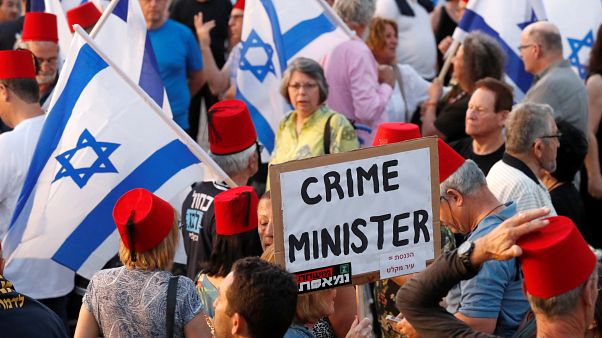Protestas contra Netanyahu y sus intentos de lograr inmunidad Protestas contra Netanyahu y sus intentos de lograr inmunidad