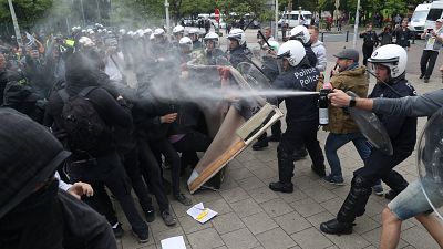 Gilets Jaunes protesters clashed with police in Brussels