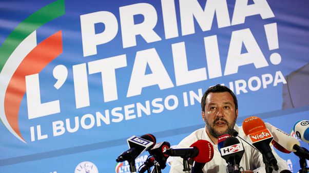Milano, 26.5.2019. La conferenza stampa di Matteo Salvini post-elezioni. Milano, 26.5.2019. La conferenza stampa di Matteo Salvini post-elezioni.