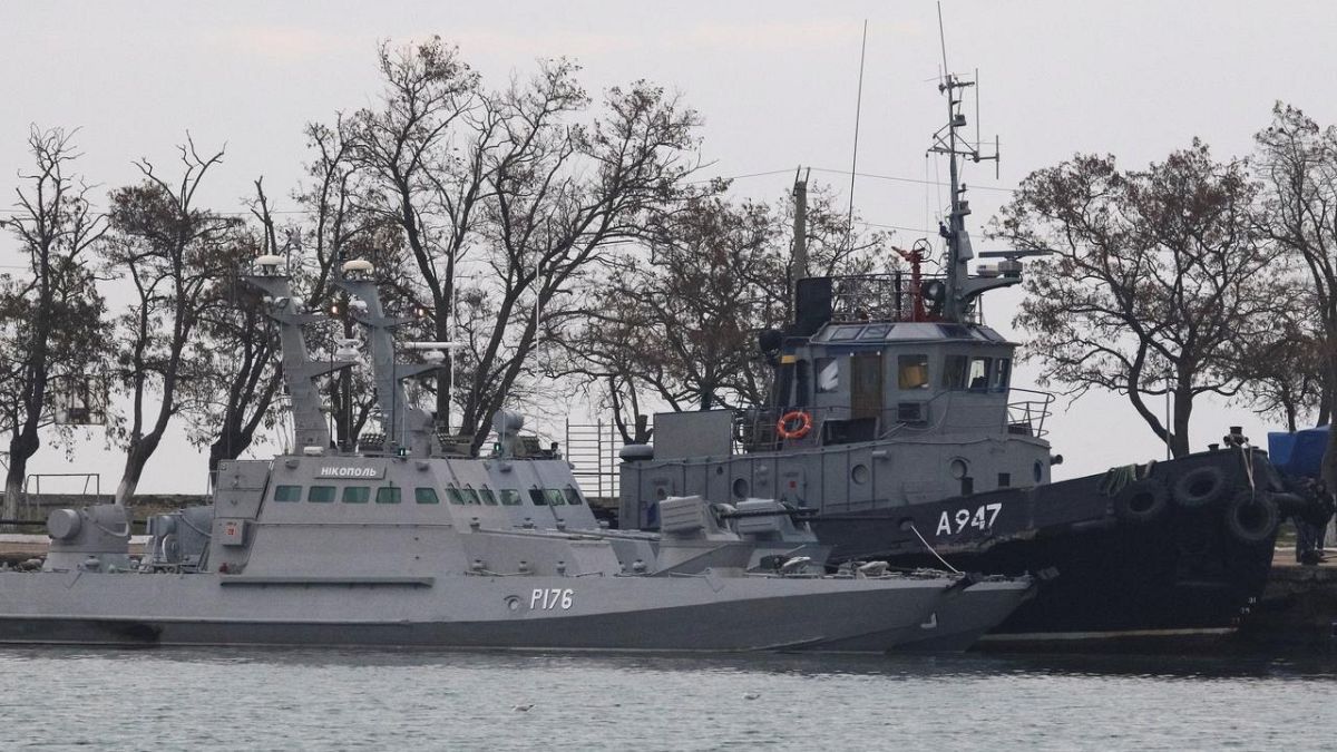 Rusya'nın el koyduğu Ukrayna'ya ait savaş gemileri