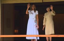 ميلانيا ترامب وزوجة رئيس الوزراء الياباني في عرض موسيقي ياباني