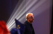 دانييل كون-بندي خلال تجمع انتخابي في باريس مؤيد للائحة "تجديد" الفرنسية