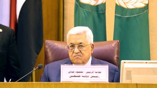 الرئيس الفلسطيني محمود عباس بالقاهرة يوم 21 أبريل نيسان 201