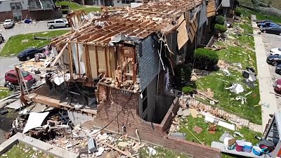 ویدئو؛ تصاویر هوایی از خسارت‌های گردباد در اوهایو آمریکا