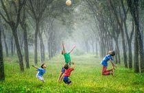 Children playing outside