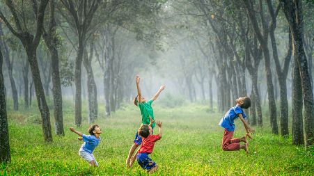 Children playing outside