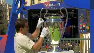 Champions League trophy displayed in Madrid as 80,000 fans head to final