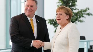 Mike Pompeo and Angela Merkel met in Berlin