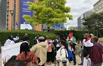 اعتصام سوداني أمام المفوضية الأوروبية للضغط على العسكر للإذعان لمطالب الشعب