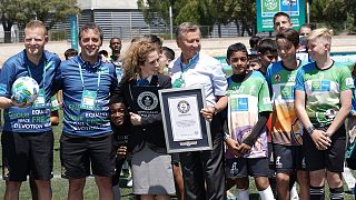 Участники программы "Футбол для дружбы" установили мировой рекорд