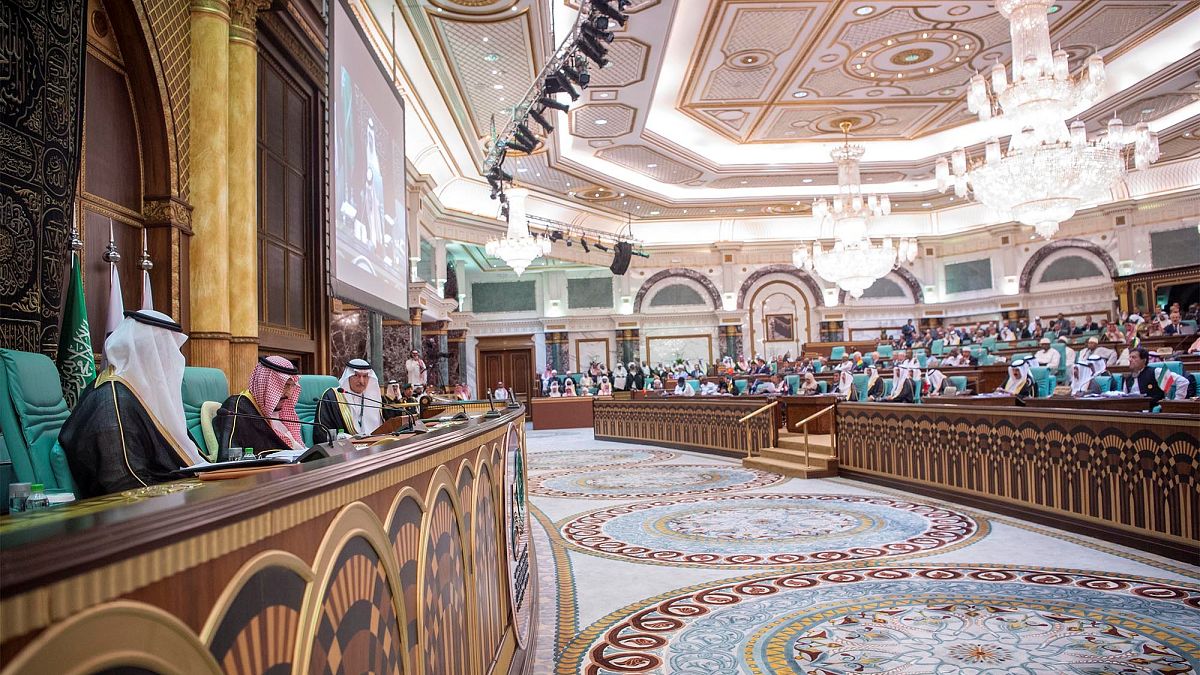 منظر عام للدورة الرابعة عشرة لمؤتمر القمة الإسلامي بمكة السعودية