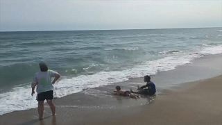 الشاطئ الذي حصل فيه هجوم سمكة القرش