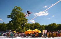 Triple flips and fearless stunts at the world slackline championships