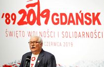 Lech Wałęsa beszél a gdański évfordulón