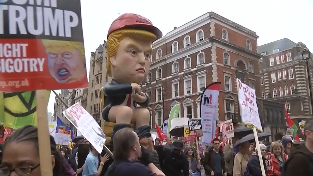 Londres recebe Donald Trump com protestos