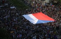 Çekya'da 1989 Kadife Devrimi'nden bu yana en büyük protesto gösterisi