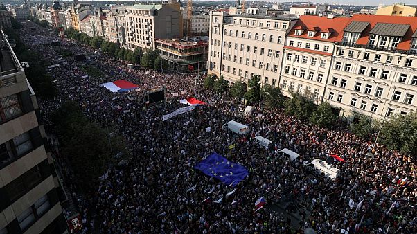 Huge protests in Prague demand resignation of Czech PM Andrej Babiš Huge protests in Prague demand resignation of Czech PM Andrej Babiš