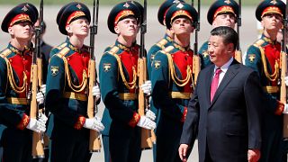 Çin Devlet Başkanı Şi Cinping, Moskova'da resmi törenle karşılandı