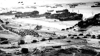 Omaha Beach, après avoir été sécurisée en juin 1944