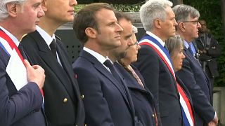 Macron erinnert an Gestapo-Opfer von Caen