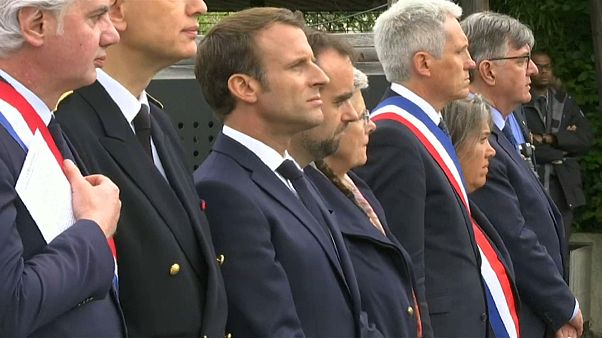 Macron erinnert an Gestapo-Opfer von Caen Macron erinnert an Gestapo-Opfer von Caen