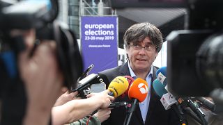 Former Catalan President Carles Puigdemont European Parliament Brussels