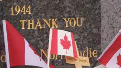 Primeiro-ministro do Canadá celebra "Dia D" em França