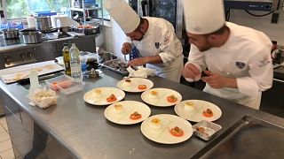 Military chefs compete Wednesday at the Institut Paul Bocuse