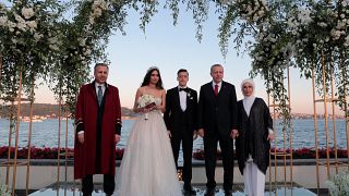 Turkish president is witness at football star Mesut Özil's wedding