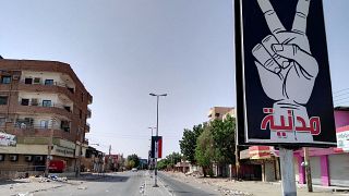 شارع 60 القريب من العاصمة السودانية الخرطوم. حزيران 2019