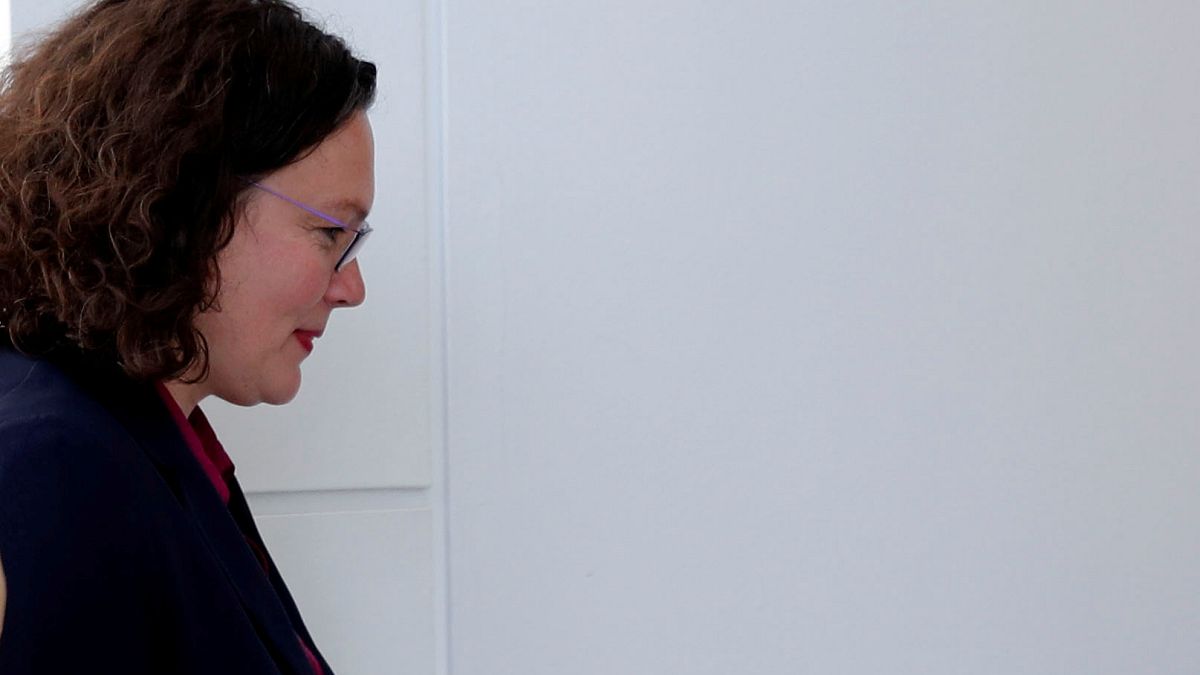 Andrea Nahles stepped down after the SPD performed badly in recent election
