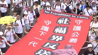 Protesta en Honk Kong ante las posibles extradiciones a China