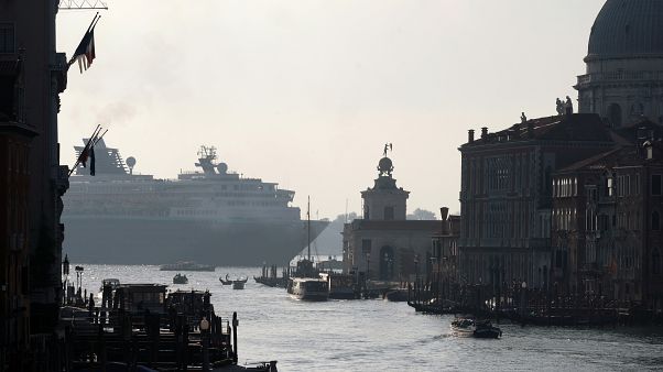 Un crucero entrando a Venecia el pasado fin de semana Un crucero entrando a Venecia el pasado fin de semana