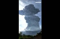 Eruption of  Indonesia's Sinabung volcano spews 7km ash column