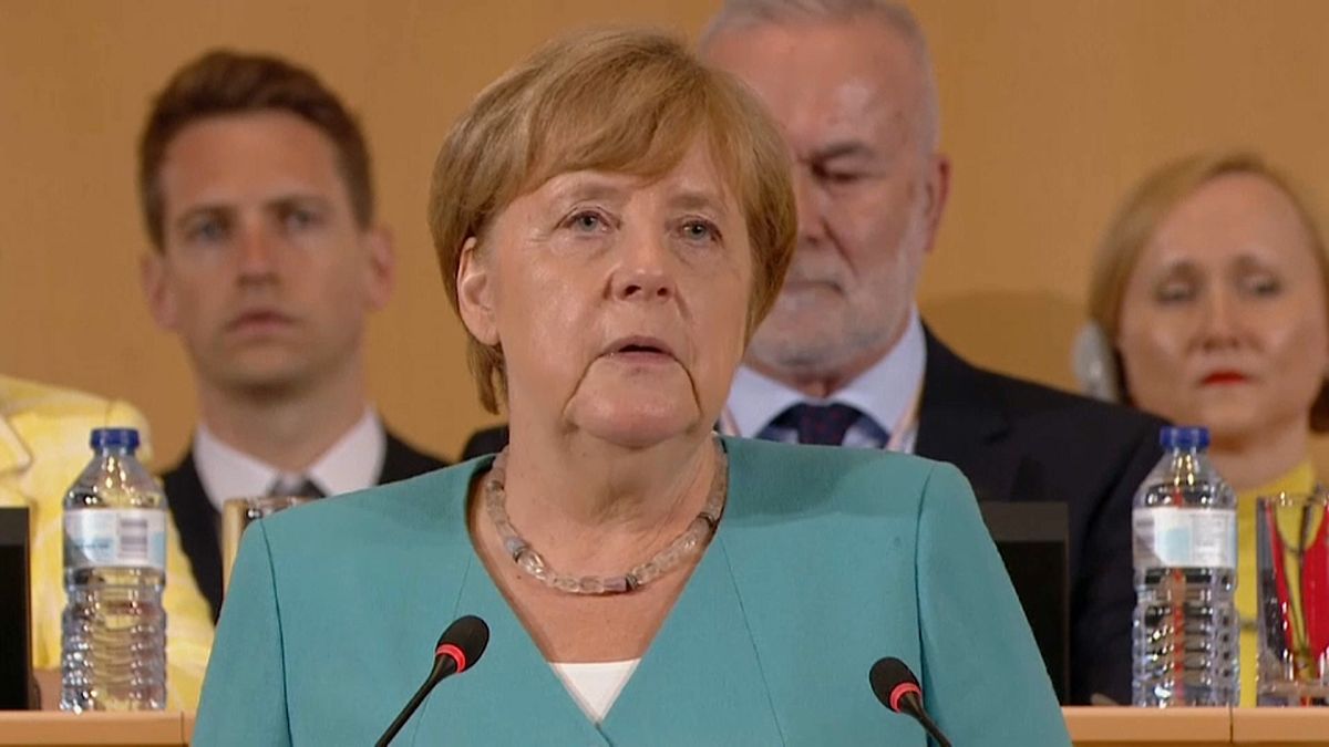 Merkel in Genf: Menschen sollen sich auf Arbeit verwirklichen