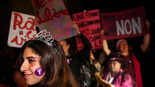 The women's strike in Lausanne, Switzerland on June 14, 2019