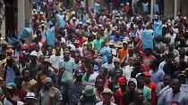 Haitian capital halted as protesters call for president to quit