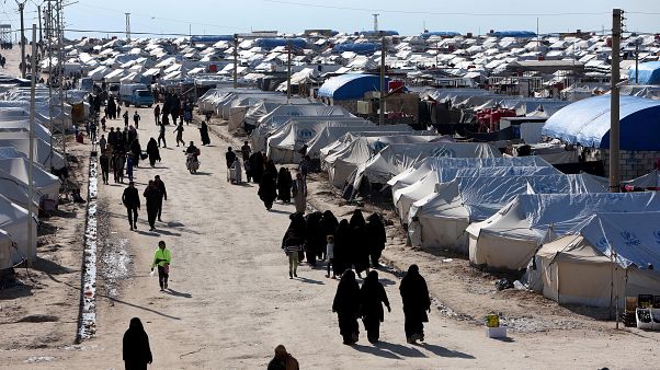 The al-Hol displacement camp in Hasaka governorate, Syria, April 1, 2019 The al-Hol displacement camp in Hasaka governorate, Syria, April 1, 2019
