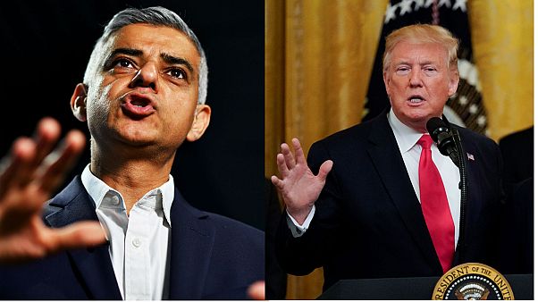 London Mayor Sadiq Khan (L) and US President Donald Trump (R) London Mayor Sadiq Khan (L) and US President Donald Trump (R)