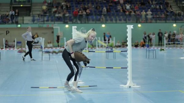 Une candidate échoue au saut d'obstacle Une candidate échoue au saut d'obstacle