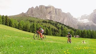 Watch: World's toughest bike marathon riders tackle snowy peaks